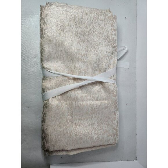 𝅺HOTEL Lux Isla Tablecloth For 8-10 People Gold Metallic Rectangle 60" x 102" - Picture 5 of 6